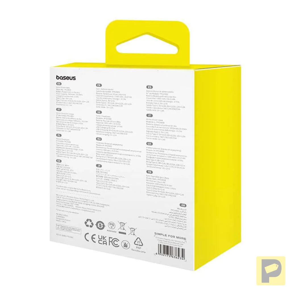 Magnetic Mini Powerbank Baseus 5000mAh, USB-C 20W (black)