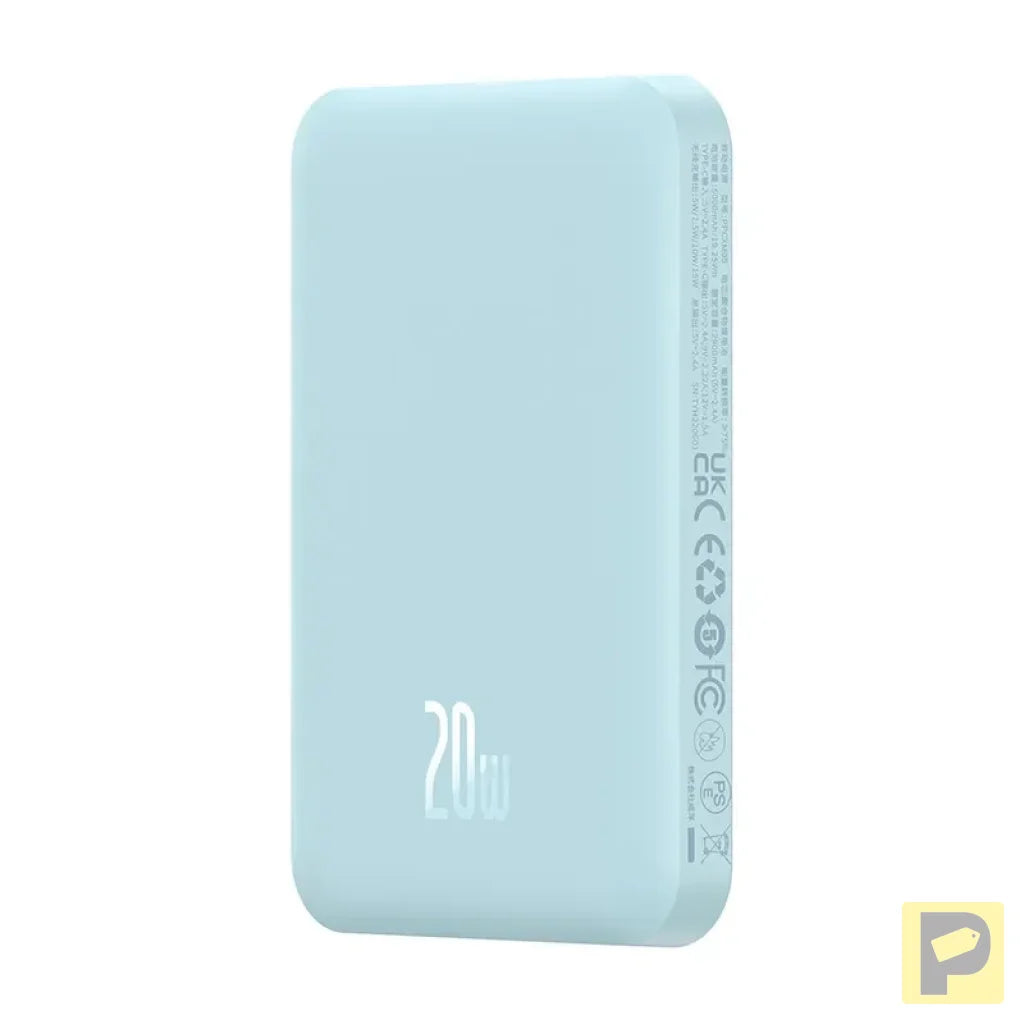 Magnetic Mini Powerbank Baseus 5000mAh, USB-C 20W (blue)