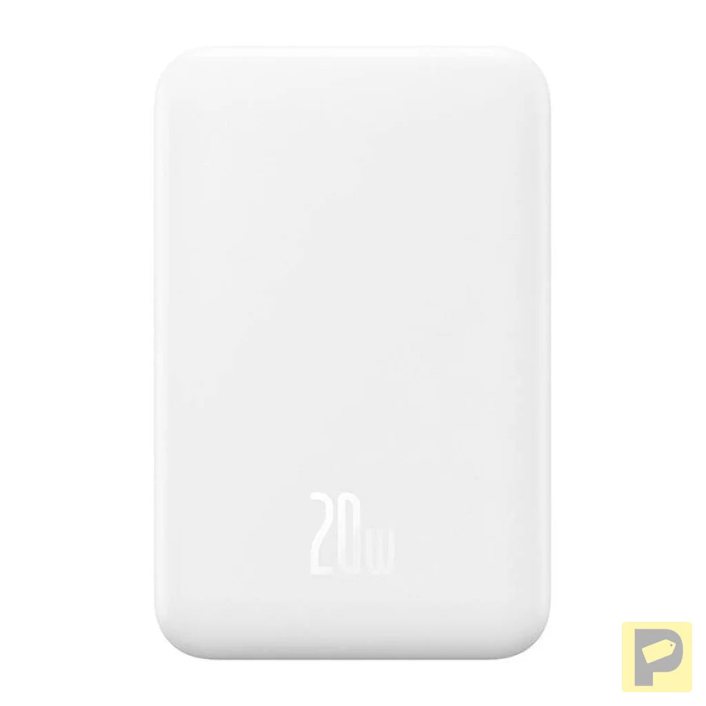 Magnetic Mini Powerbank Baseus 5000mAh, USB-C 20W (white)