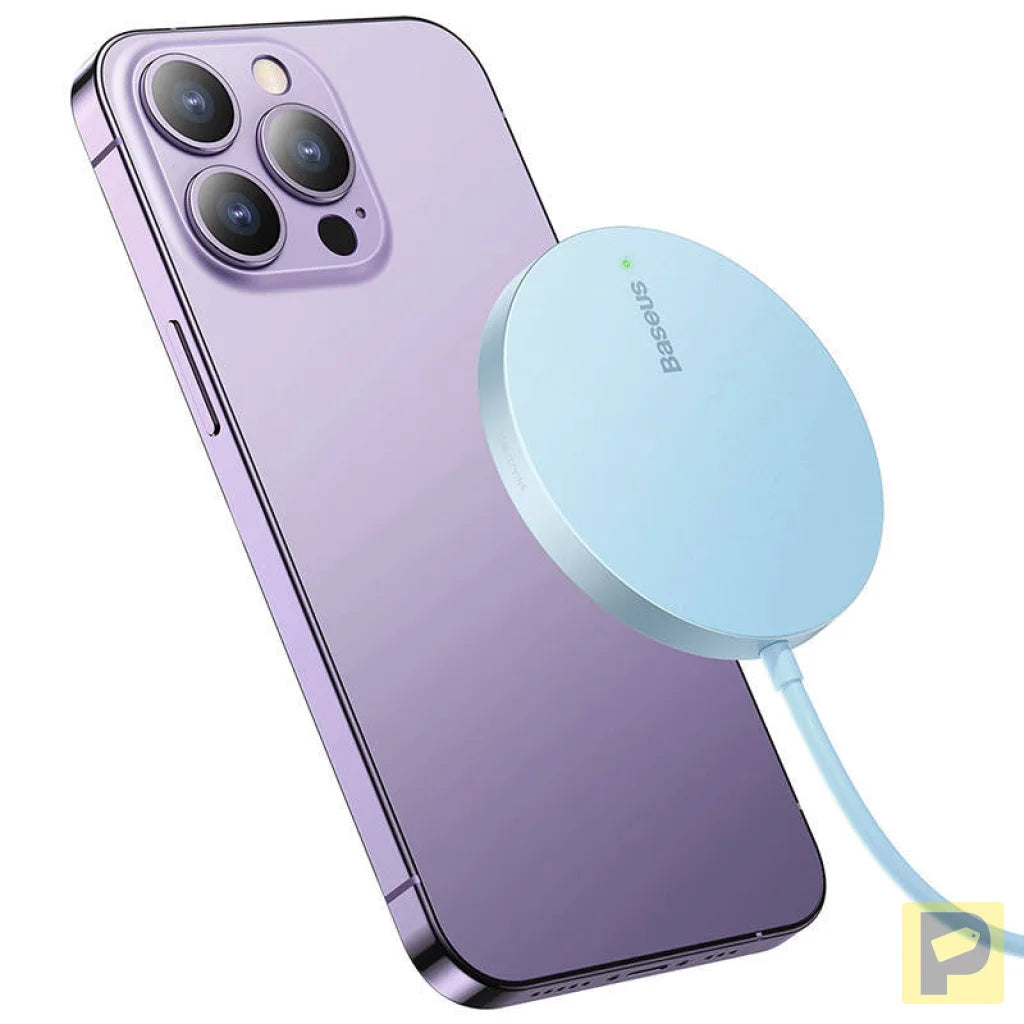 Magnetic Wireless Charger Baseus Simple Mini 3 15W (Blue)