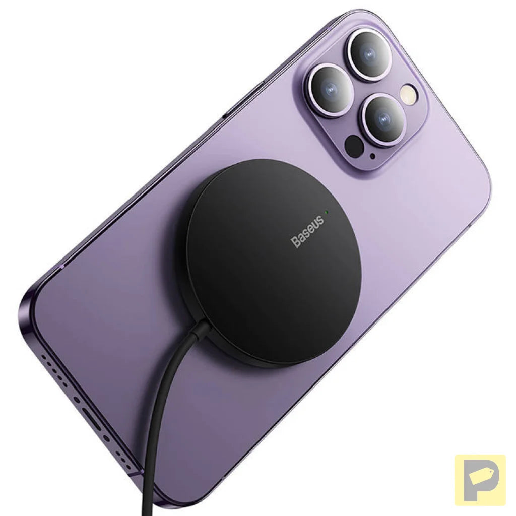 Magnetic Wireless Charger Baseus Simple Mini3 15W (Black)