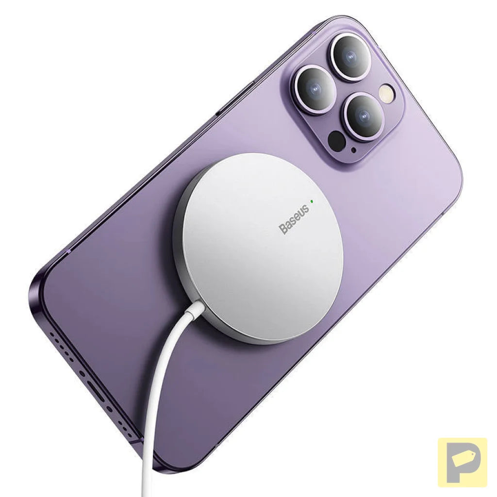 Magnetic Wireless Charger Baseus Simple Mini3 15W (Silver)