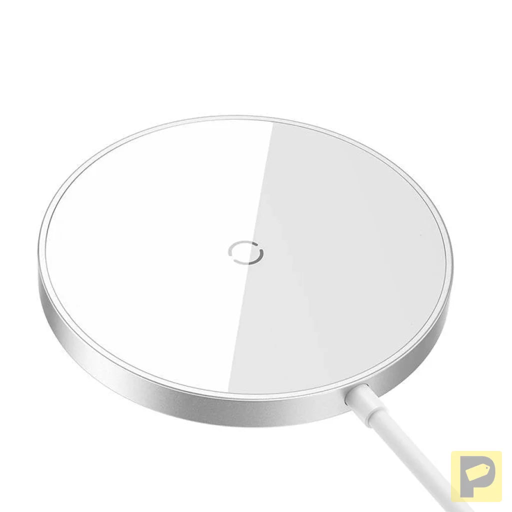 Magnetic Wireless Charger Baseus Simple Mini3 15W (Silver)