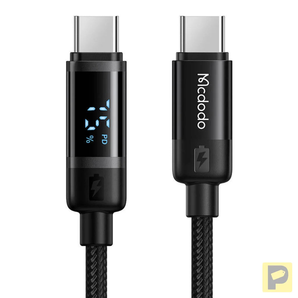 Mcdodo CA-5780 USB-C to USB-C 60W data cable 1.2m (black)