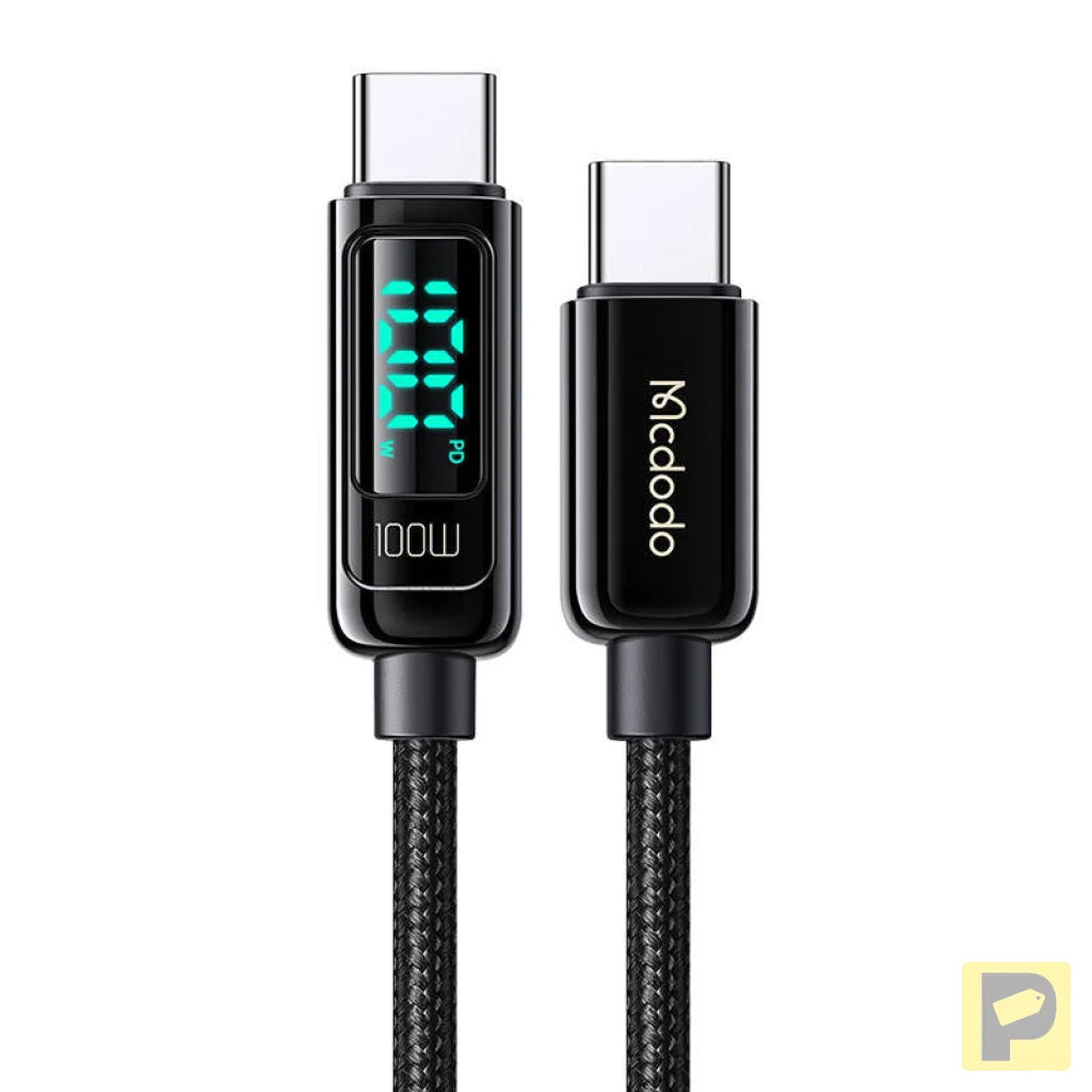 Mcdodo CA-8820 100W USB-C to USB-C cable, 1.2m (black)