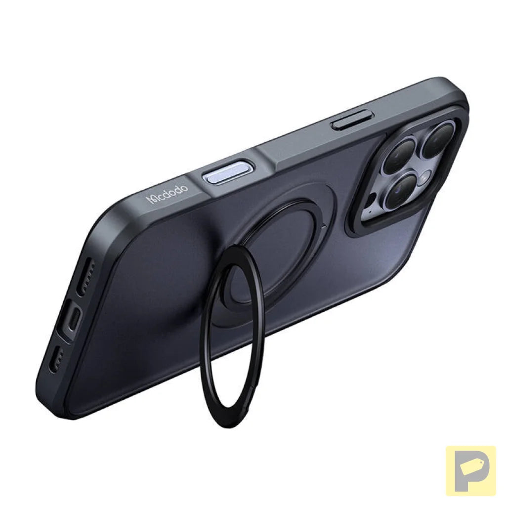 McDodo PC-4933 MagSafe case for iPhone 16 Pro Max with stand (black)