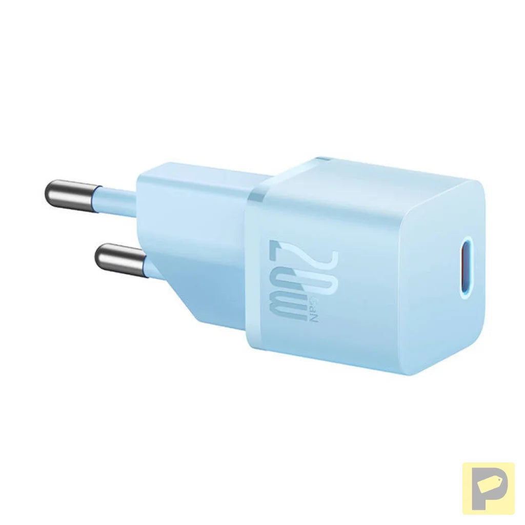 Mini wall charger Baseus GaN5 20W (blue)