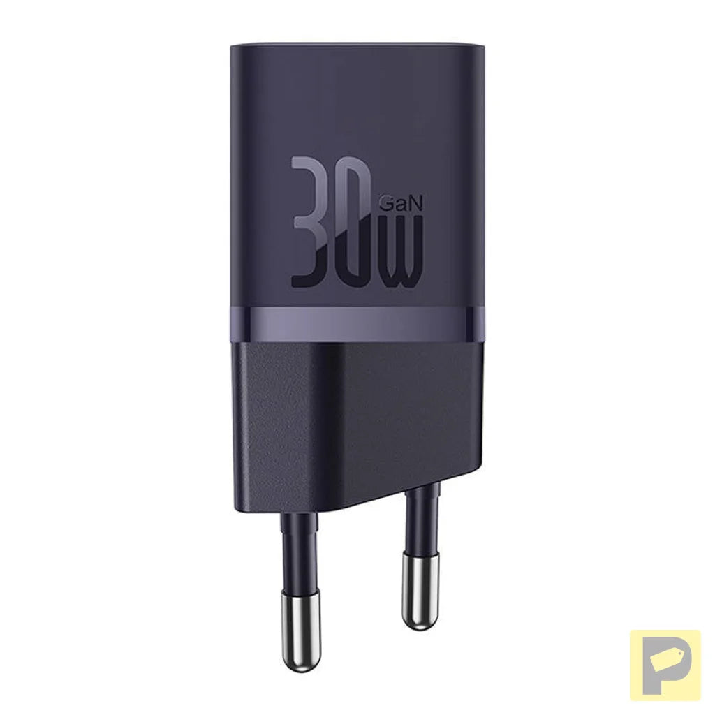 Mini wall charger Baseus GaN5 30W (purple)