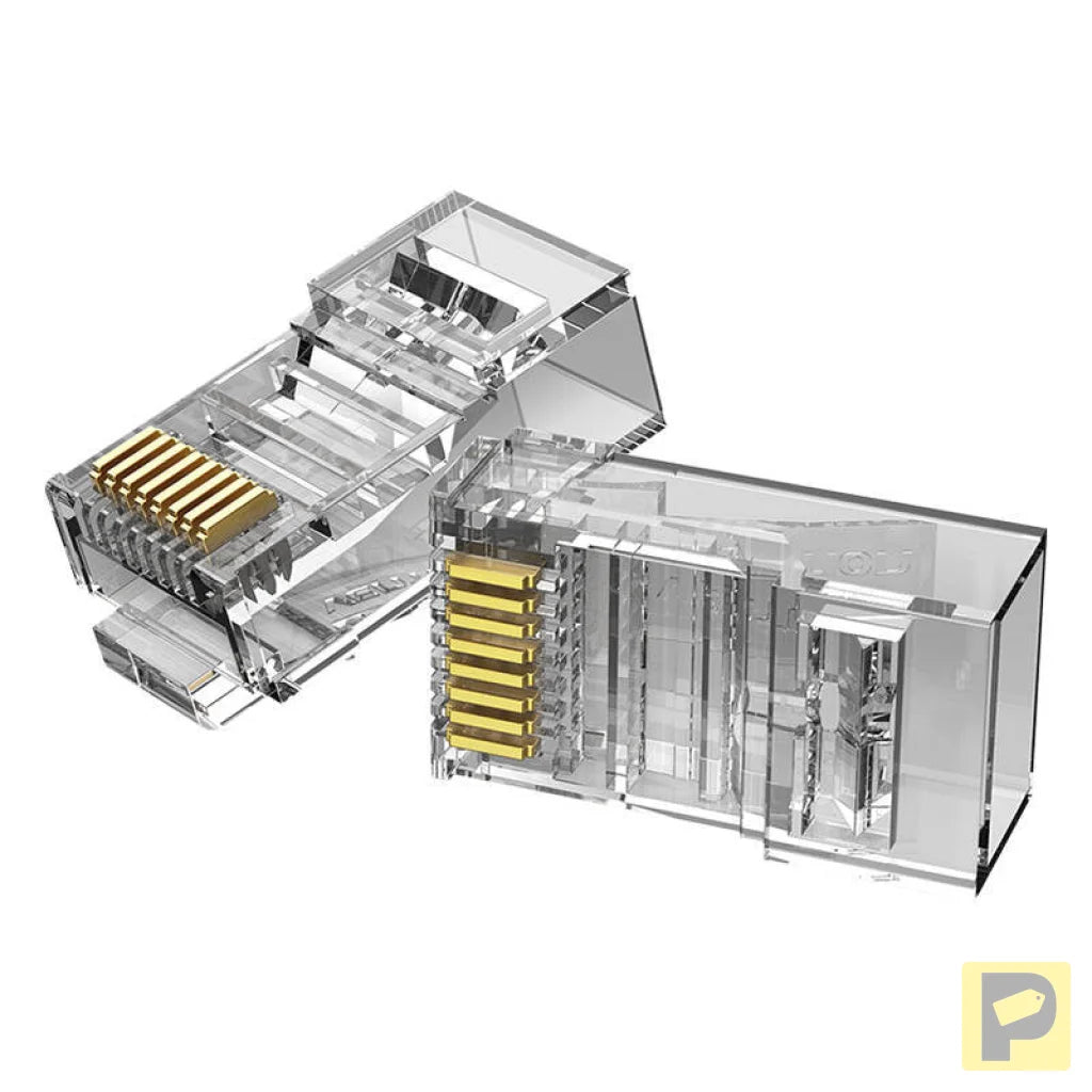 Modular Plug RJ45 Cat.5E UTP Vention IDBR0-100, transparent, 100 pcs