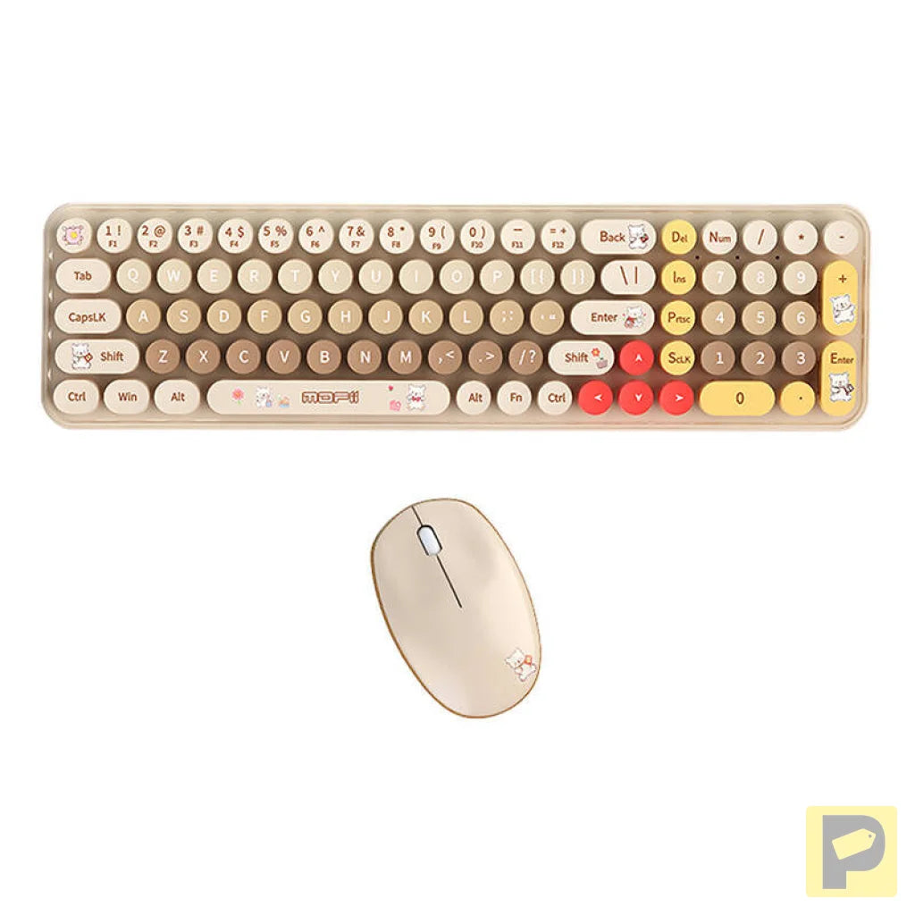 MOFII Baby Bear Wireless Keyboard + Mouse Set (beige)