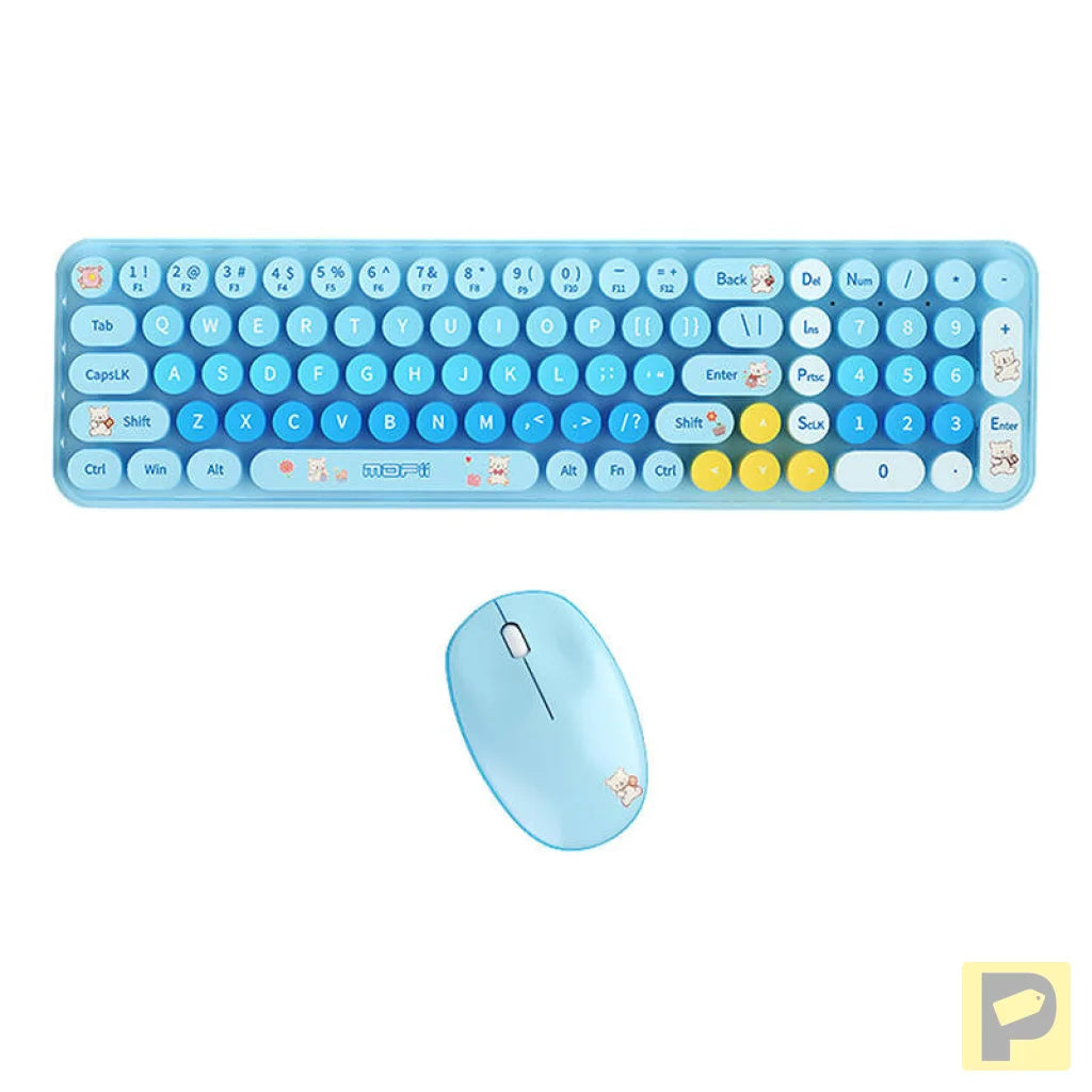 MOFII Baby Bear Wireless Keyboard + Mouse Set (blue)