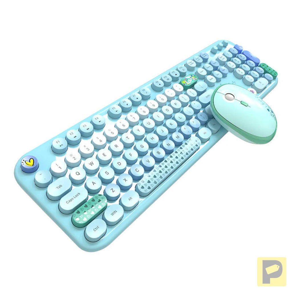MOFII Lovely 2.4G Wireless Keyboard + Mouse Set (Blue)