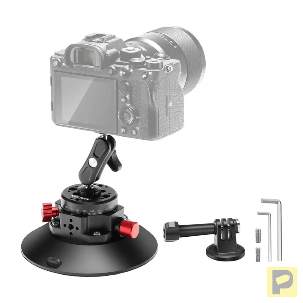 Mount with suction cup 1/4 inch Neewer CA013 for sports cameras (DJI Action, GoPro, Insta360)
