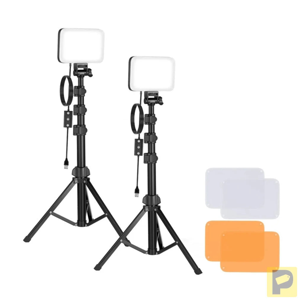 Neewer BP66 studio set two LED lamps + filters + tripods