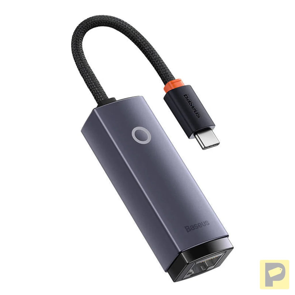 Network adapter Baseus Lite Series USB-C to RJ45 (grey)