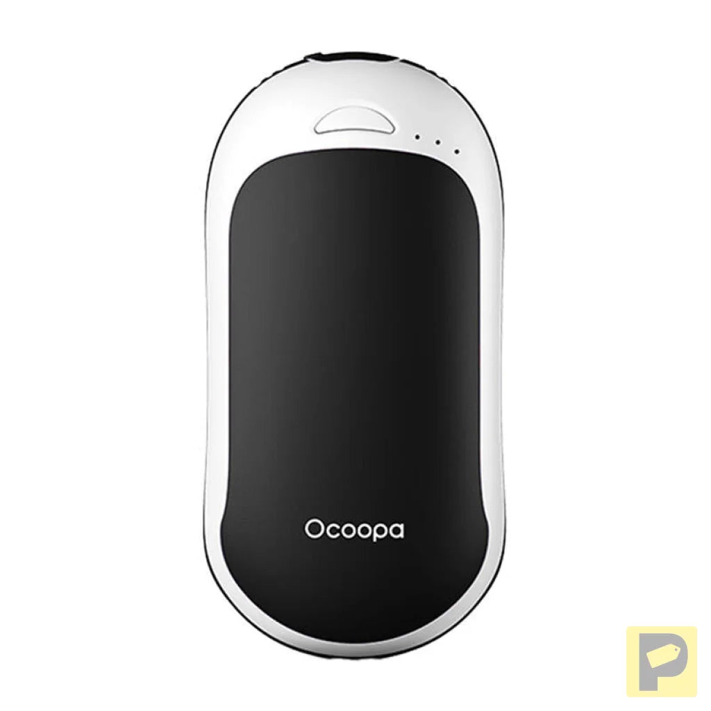 Ocoopa HotPal PD 5000 mAh hand warmer with powerbank function, USB-C, white and black
