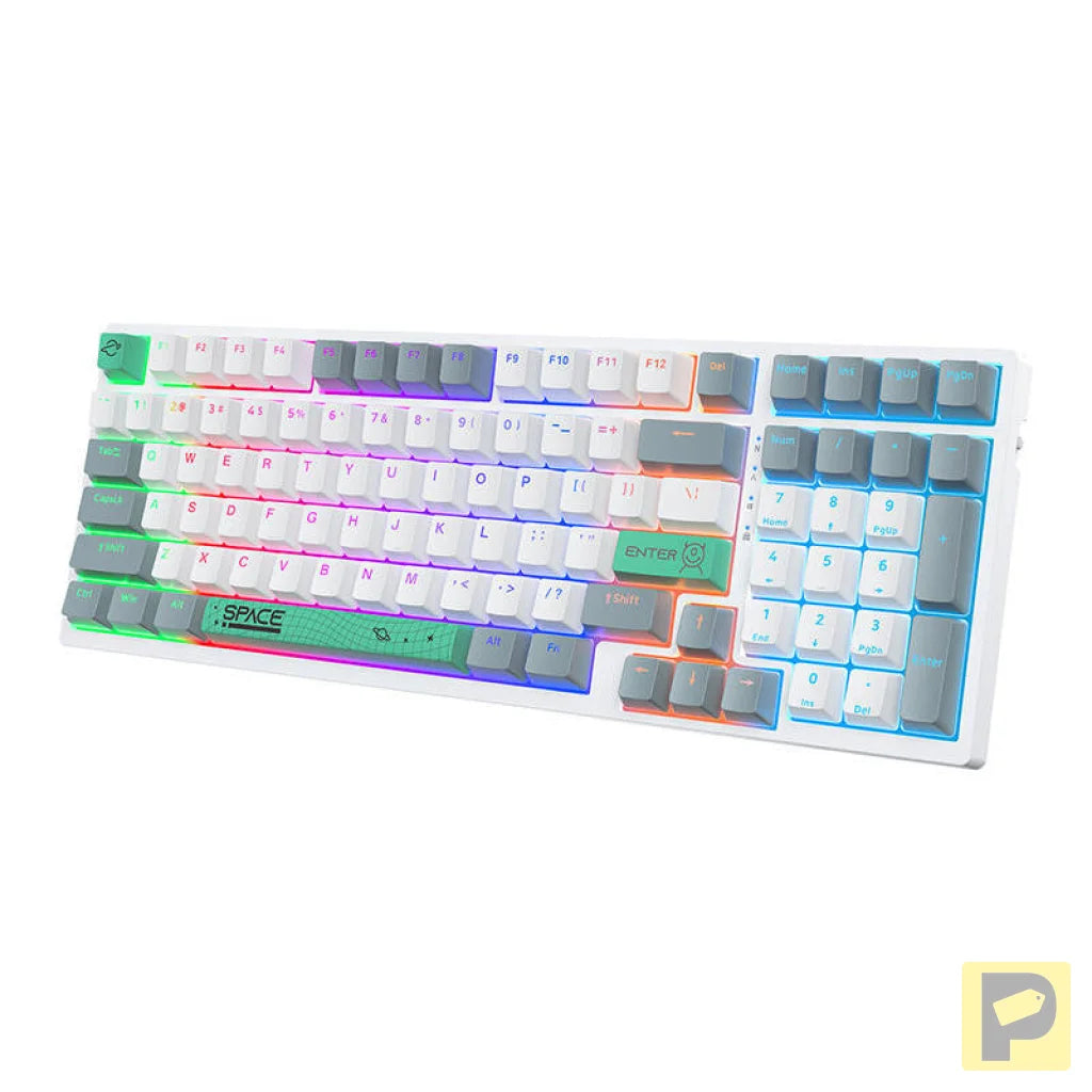 ONIKUMA G38 Wired Keyboard (98 keys) White (QWERTY)