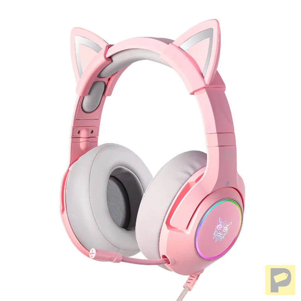 ONIKUMA K9 Pink RGB Gaming Headphones