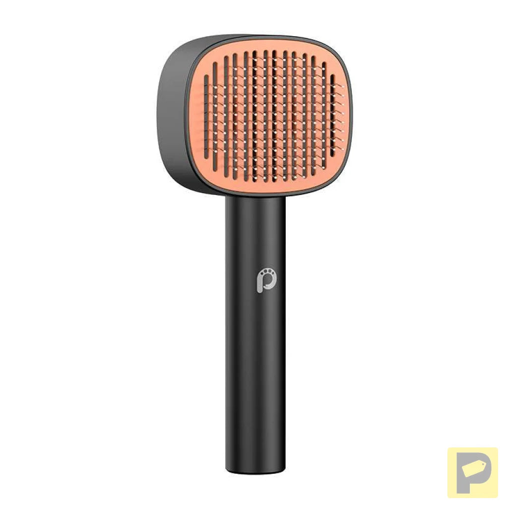 Paw In Hand Brush Needle Comb (black)