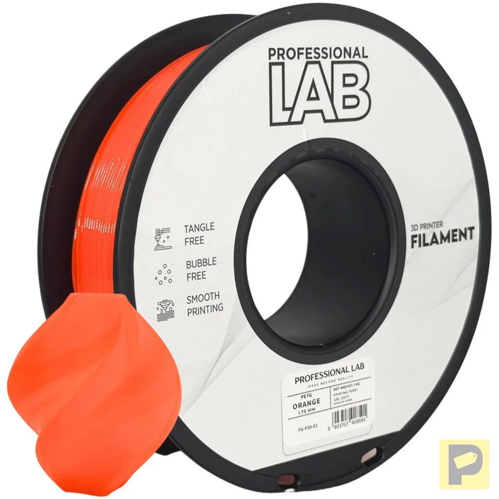 PETG combines the strength of ABS with the ease of PLA. It's slightly flexible, highly durable, and resistant to moisture and chemicals – great for functional and outdoor prints.