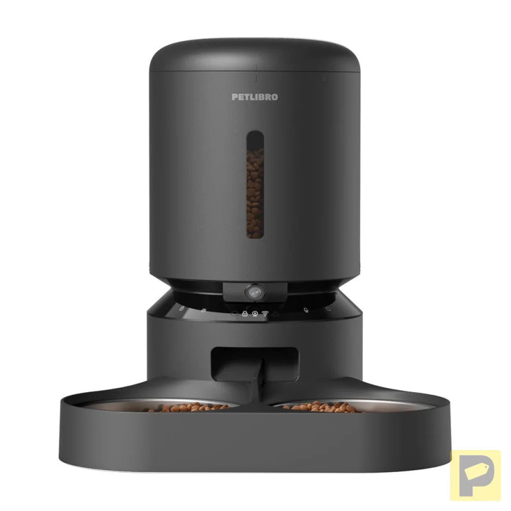 Petlibro Granary camera food dispenser with double bowl, 5L (black)