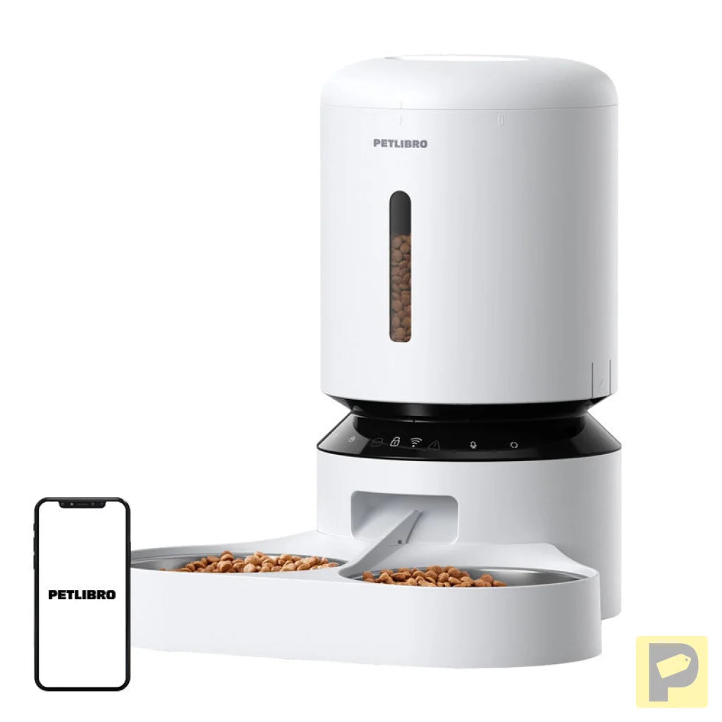 Petlibro Granary food dispenser with double bowl, Wifi, 5L(white)