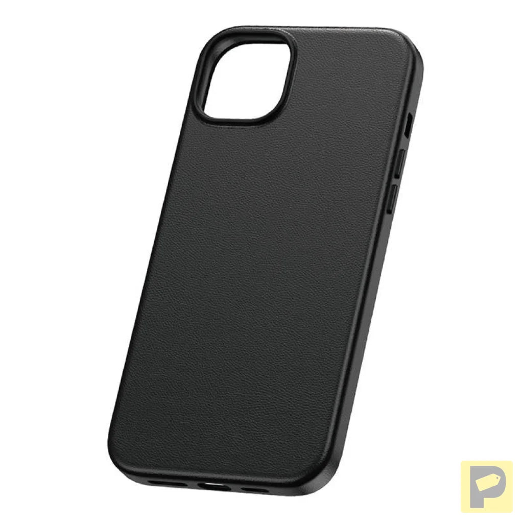 Phone Case for iPhone 15 Pro Baseus Fauxther Series (Black)