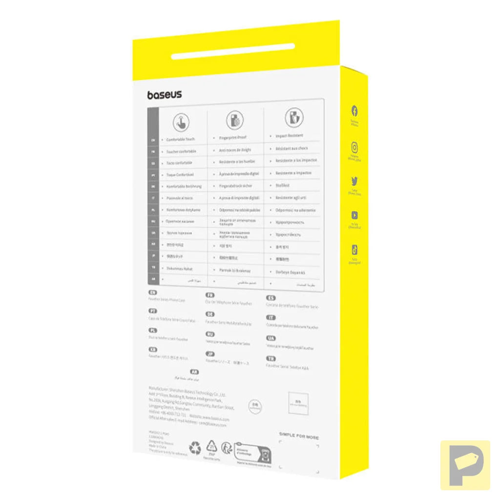 Phone Case for iPhone 15 Pro Baseus Fauxther Series (Orange)