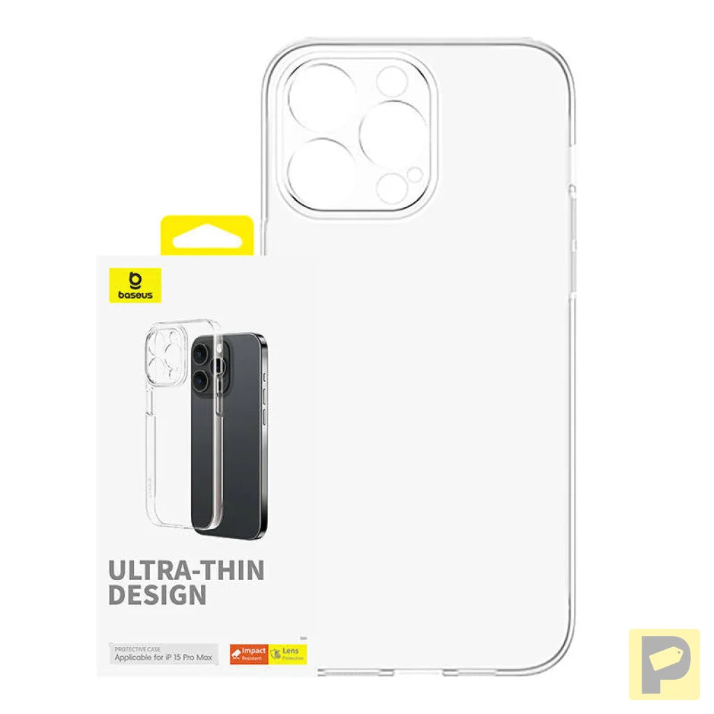 Phone Case for iPhone 15 ProMax Baseus OS-Lucent Series (Clear)