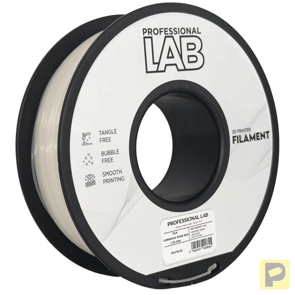 PLA Luminous is a glow-in-the-dark filament that absorbs light and emits it in the dark, perfect for decorative or artistic prints. It contains phosphorescent particles, so a hardened steel nozzle is recommended for long-term use.