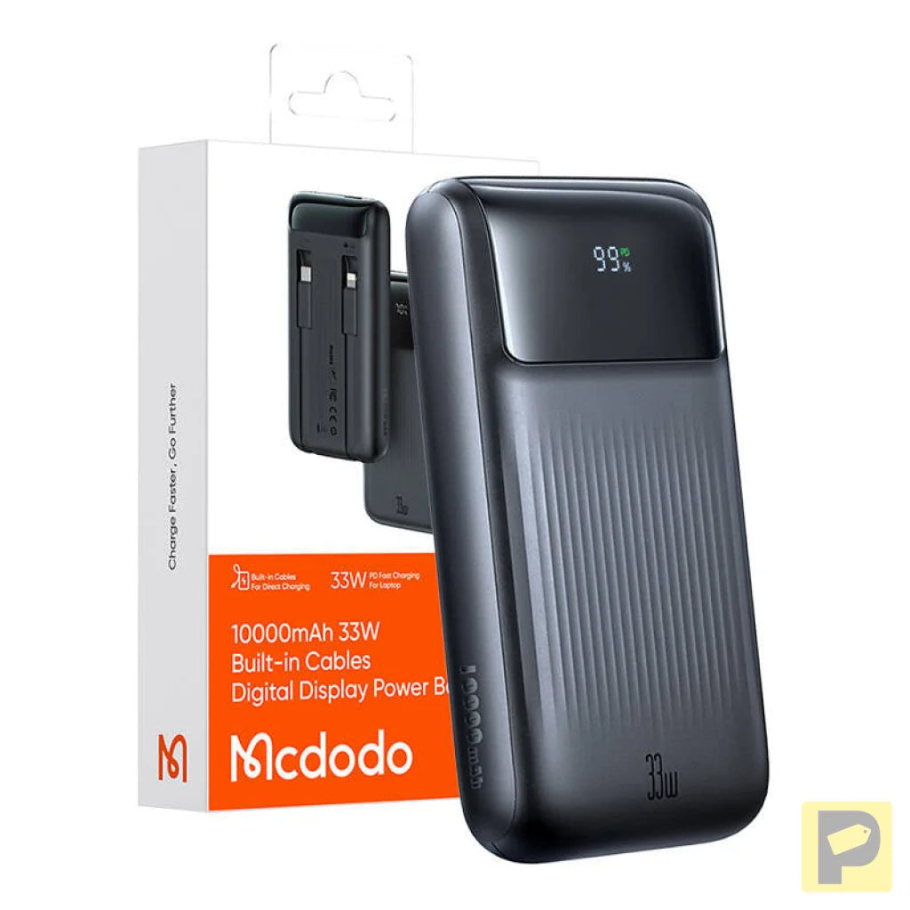 Power Bank Mcdodo MC-0231 Digital Dis 10000mAh, 33W (black)