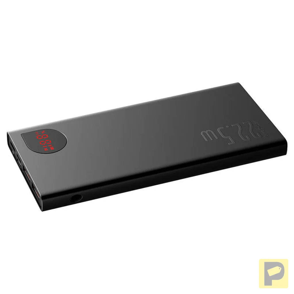 Powerbank Baseus Adaman Metal, 10000mAh, 2xUSB, USB-C, Lightning, MicroUSB 22.5W (black)
