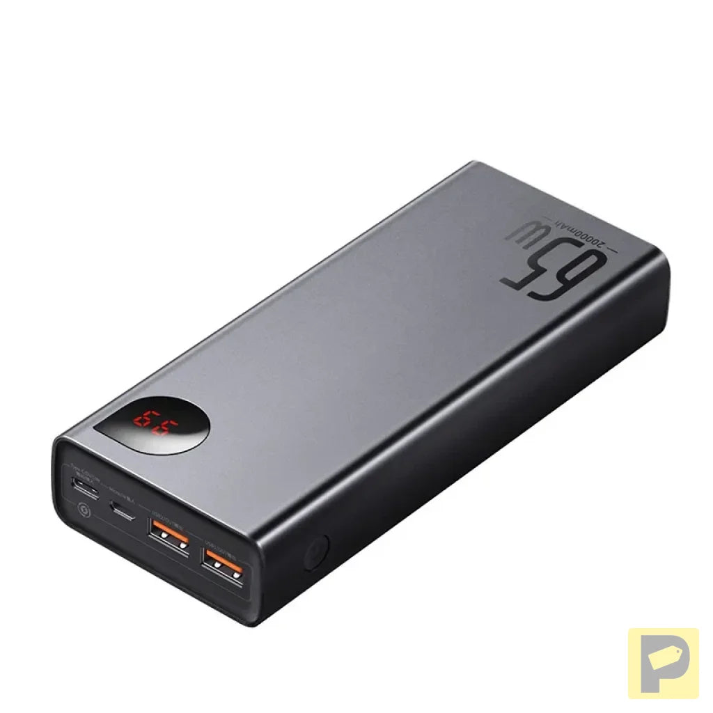 Powerbank Baseus Adaman Metal 20000mAh PD QC 3.0 65W 2xUSB + USB-C + micro USB (Black)