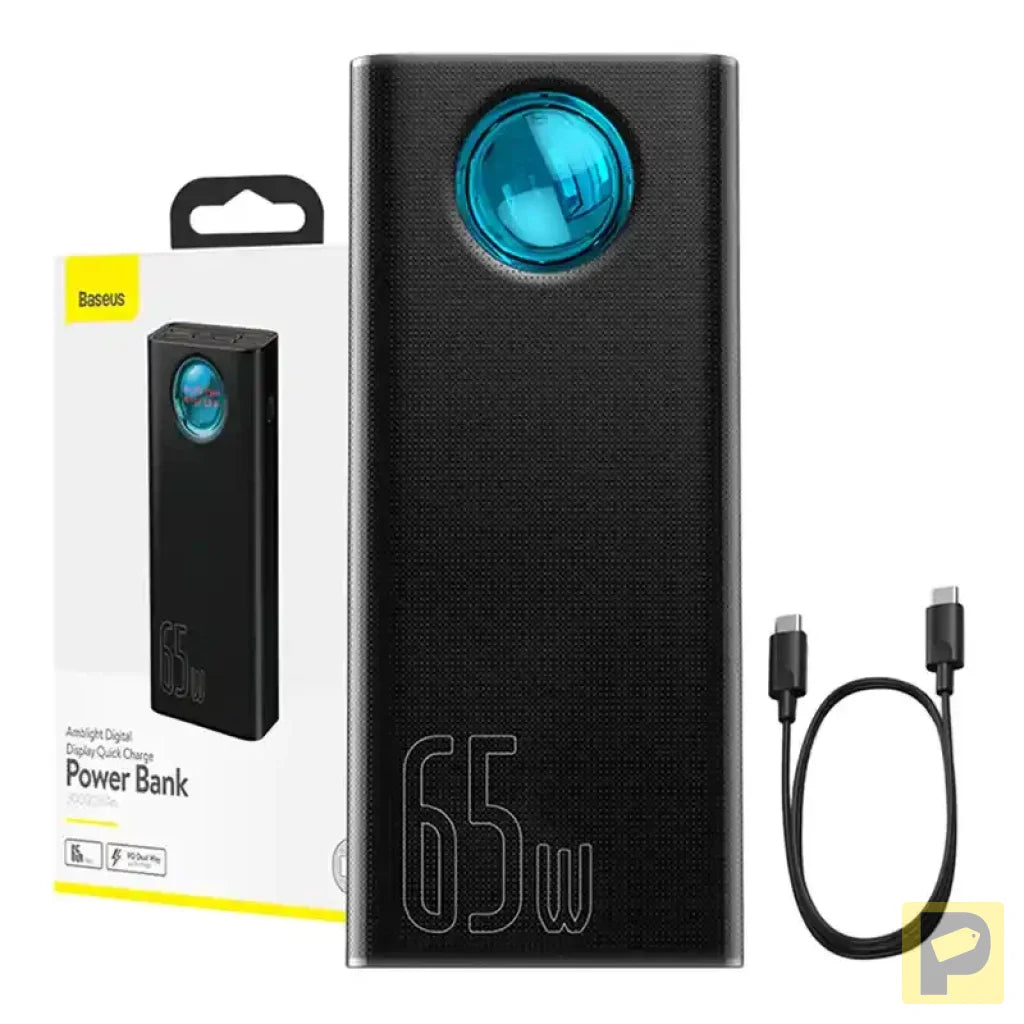 Powerbank Baseus Amblight 30000mAh, 4xUSB, USB-C, 65W (black)