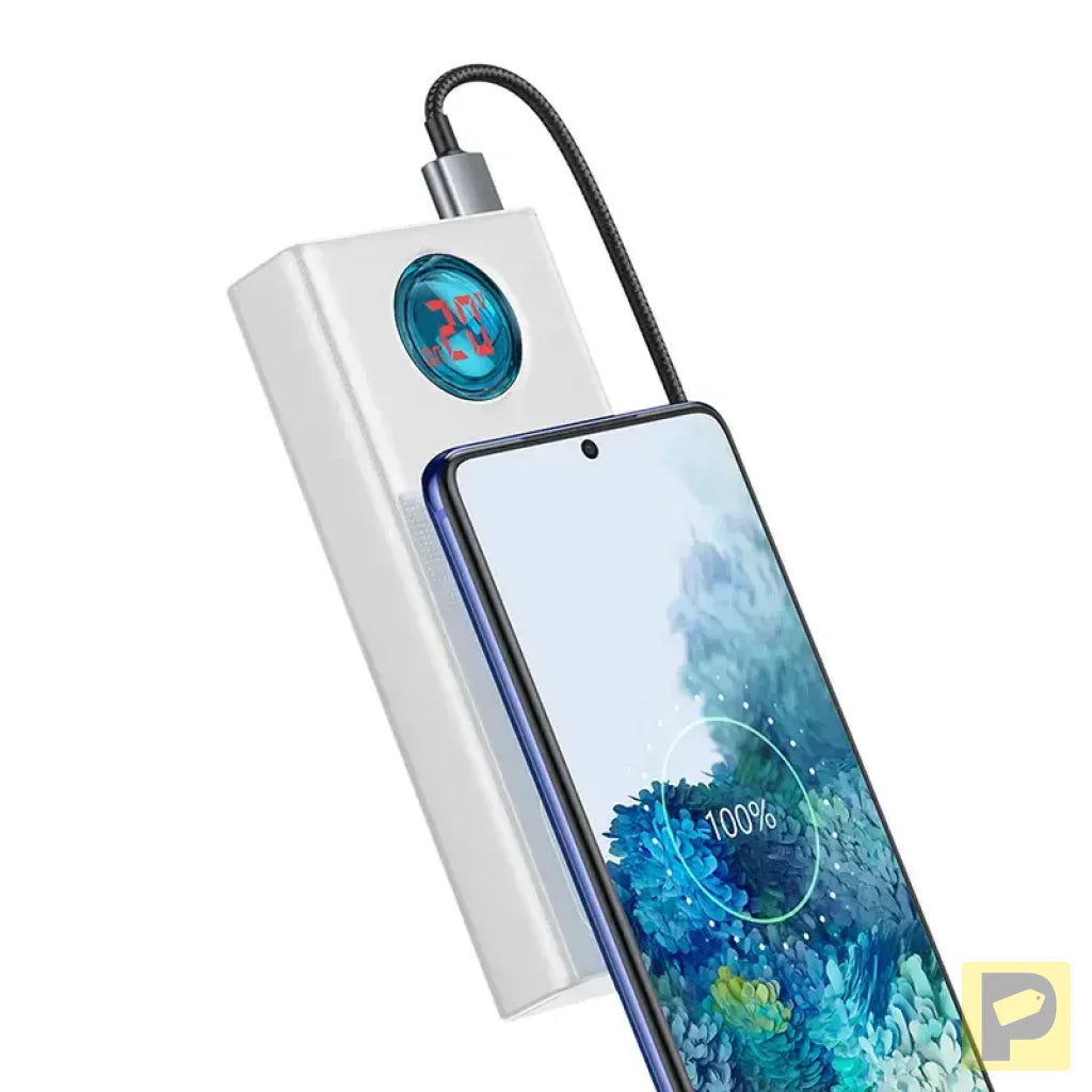 Powerbank Baseus Amblight 30000mAh, 4xUSB, USB-C, 65W (white)