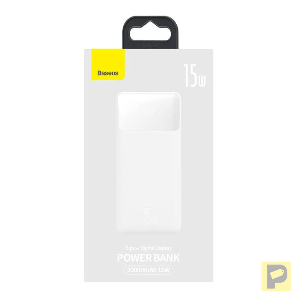 Powerbank Baseus Bipow 30000mAh, 15W (white)