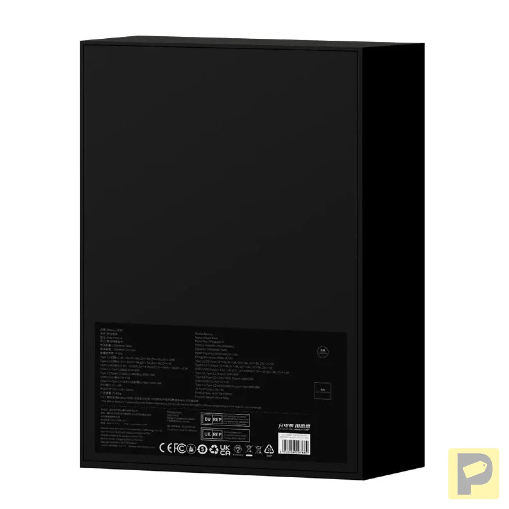 Powerbank Baseus Blade 20000mAh 2xUSB, 2xUSB-C + cable USB-C 100W (black)