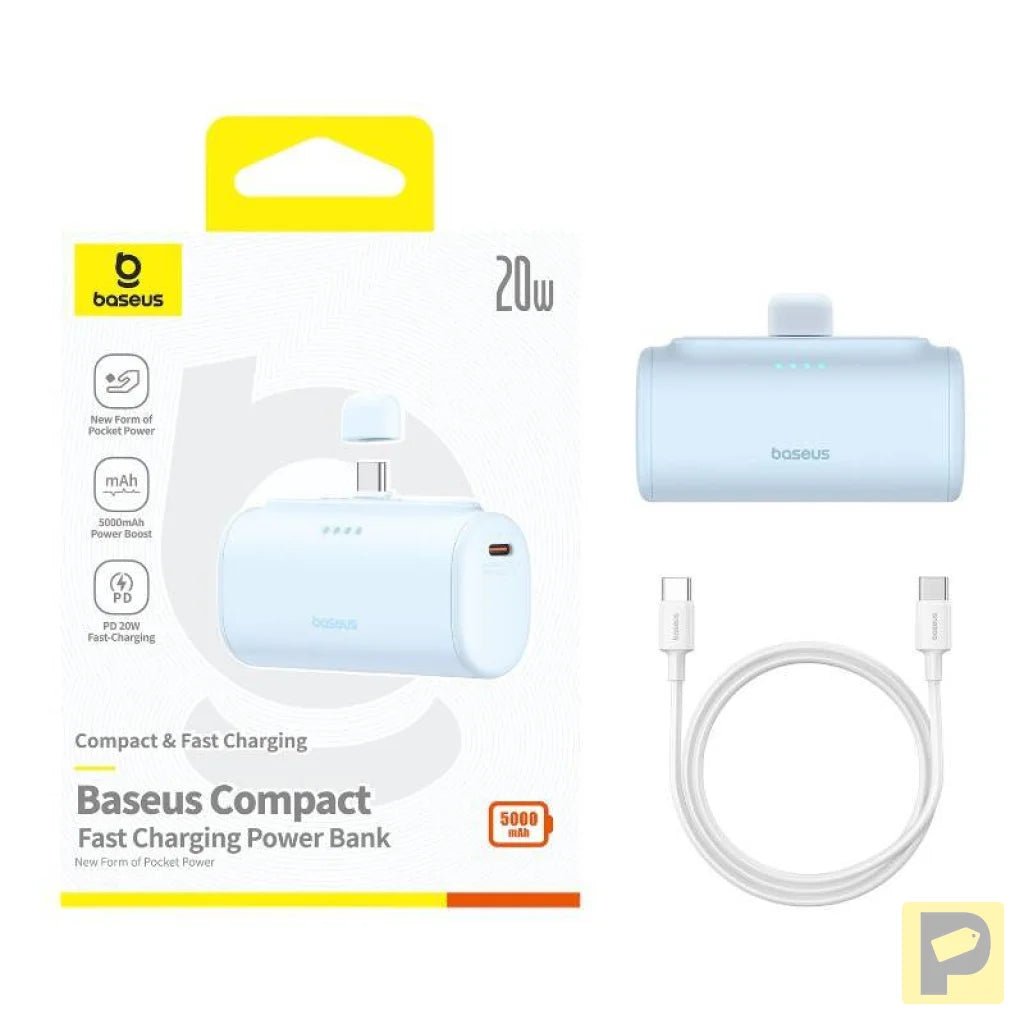 Powerbank baseus Compact USB-C 5000mAh, 20W (blue)