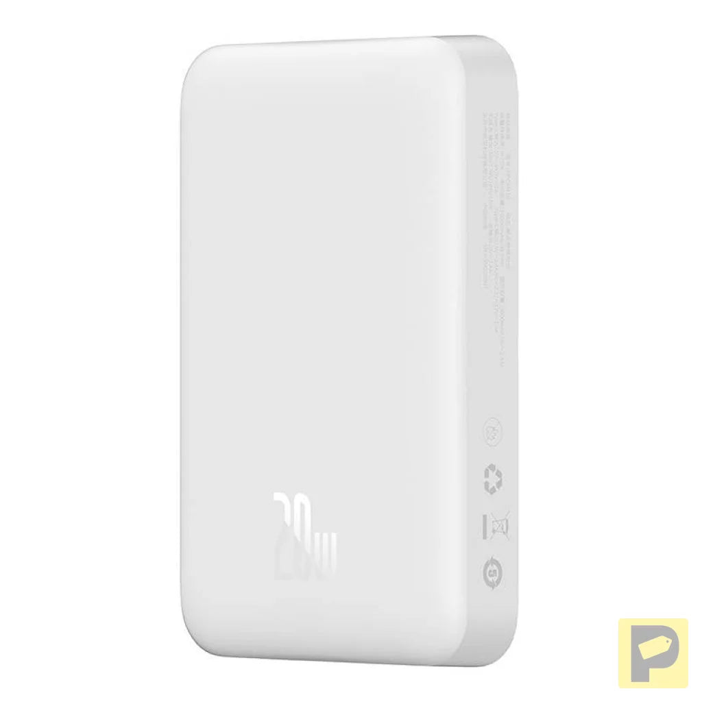 Powerbank Baseus Magnetic, 10000mAh, USB-C 20W, MagSafe (white)