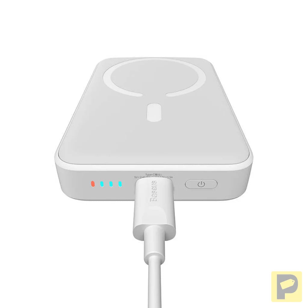 Powerbank Baseus Magnetic, 10000mAh, USB-C 20W, MagSafe (white)