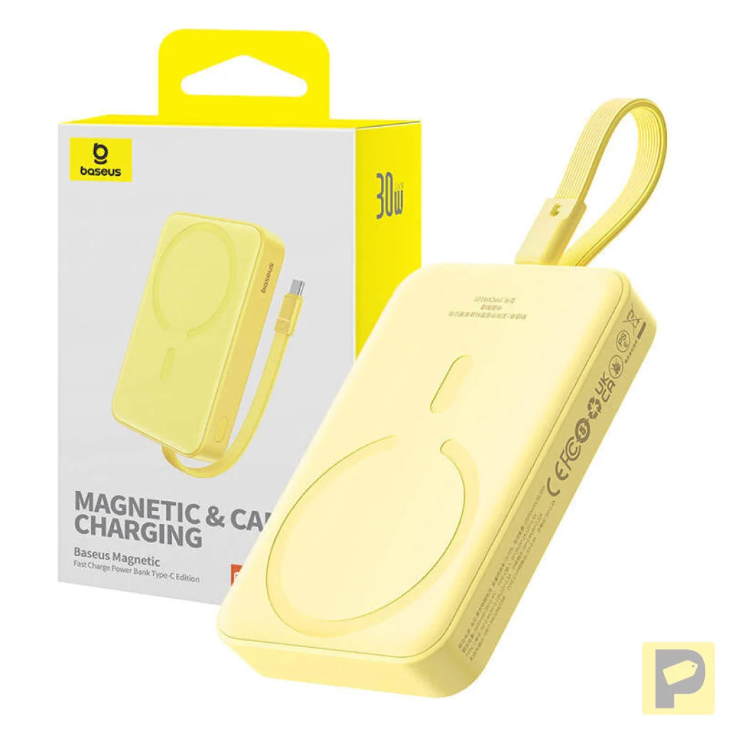 Powerbank Baseus Magnetic Mini 10000mAh 30W MagSafe (yellow)