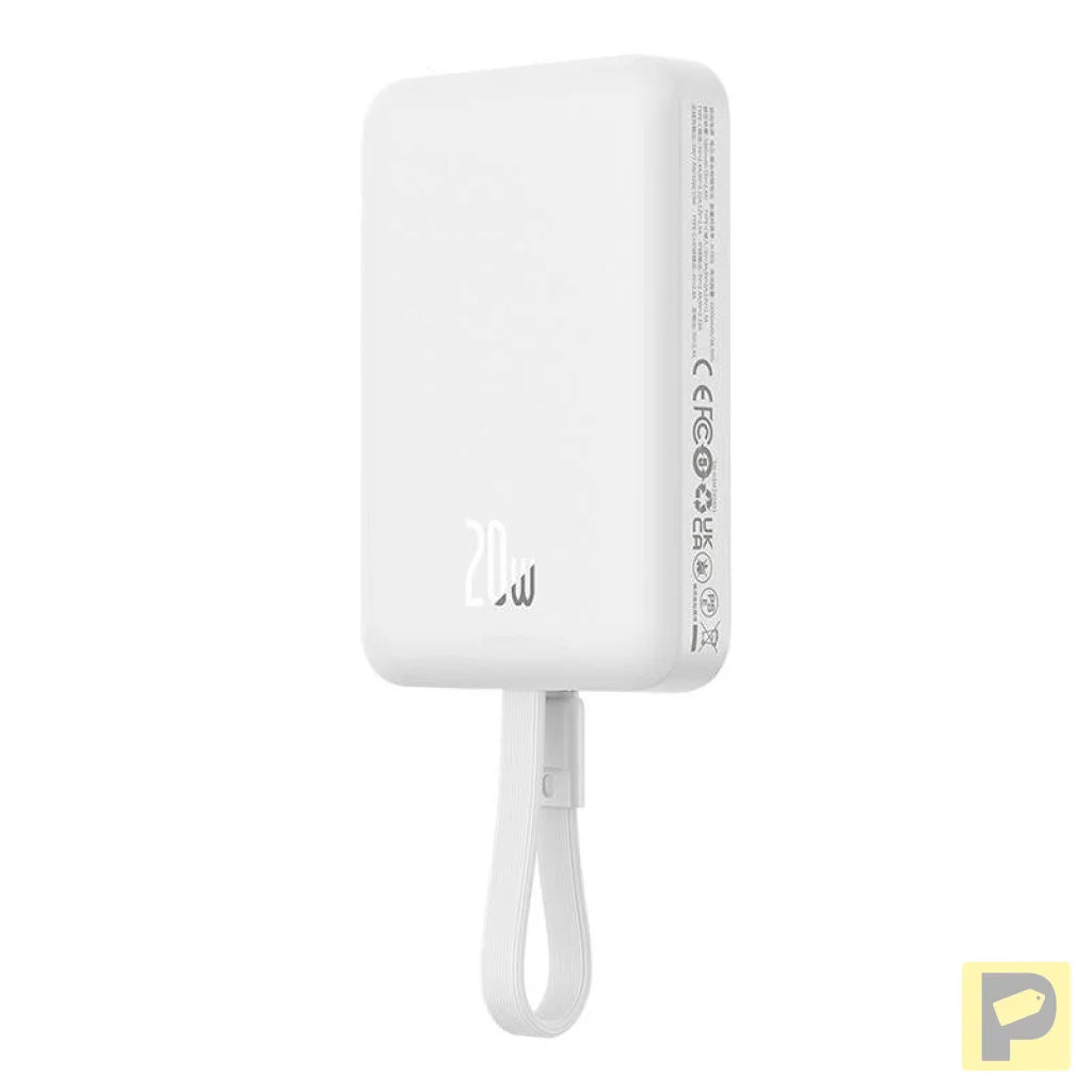 Powerbank Baseus Magnetic Mini 10000mAh, Lightning 20W MagSafe (white)
