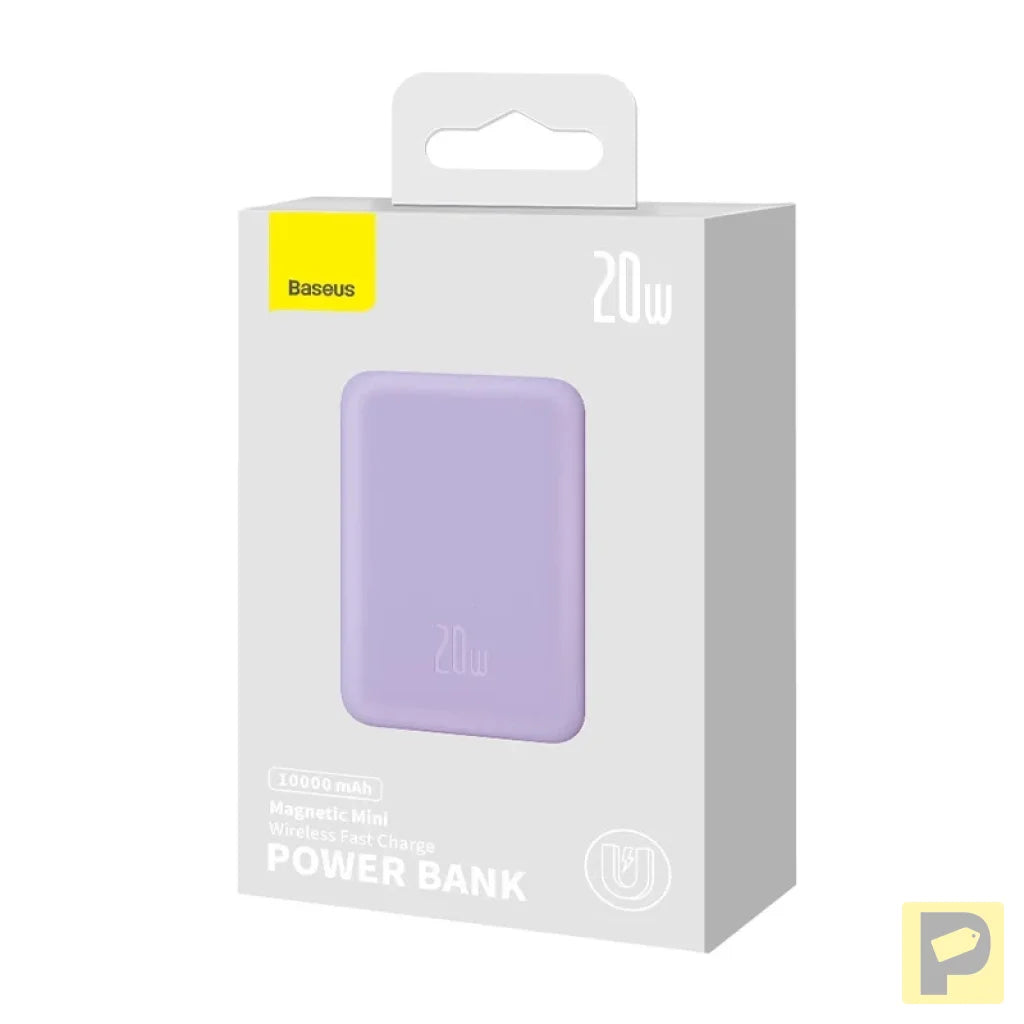 Powerbank Baseus Magnetic Mini 10000mAh, USB-C 20W MagSafe (purple)
