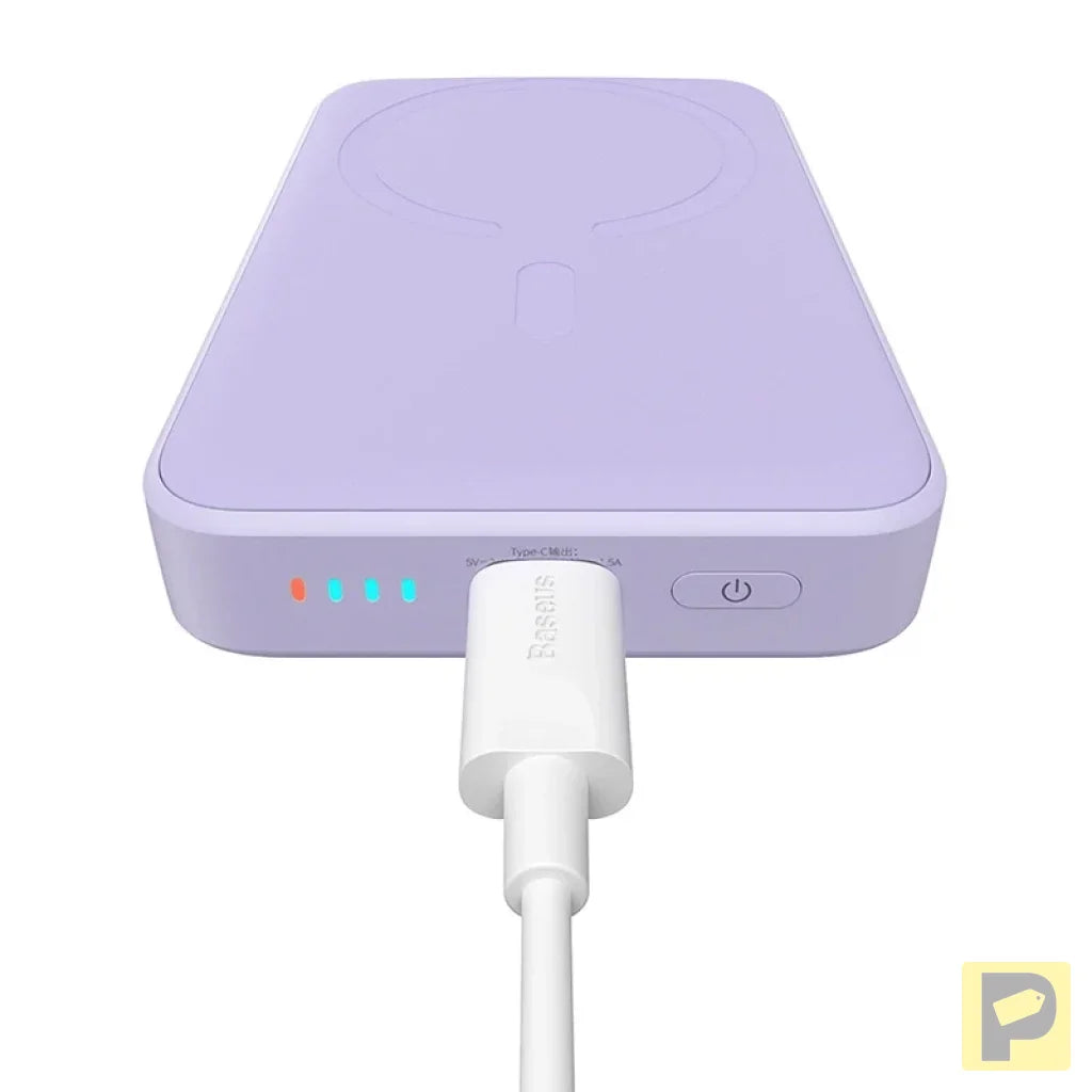 Powerbank Baseus Magnetic Mini 10000mAh, USB-C 20W MagSafe (purple)