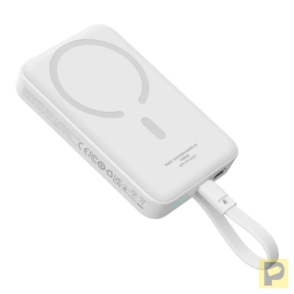 Powerbank Baseus Magnetic Mini 10000mAh, USB-C 30W MagSafe (white)