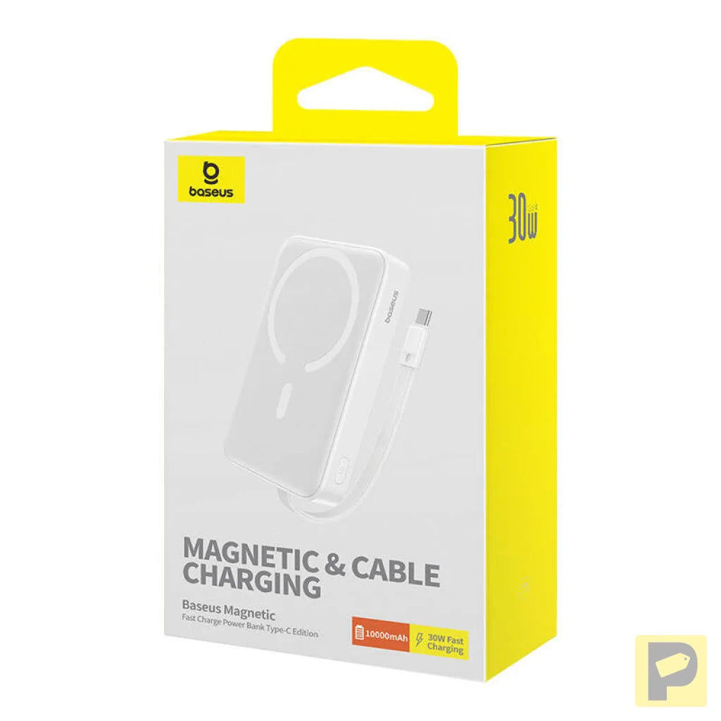 Powerbank Baseus Magnetic Mini 10000mAh, USB-C 30W MagSafe (white)