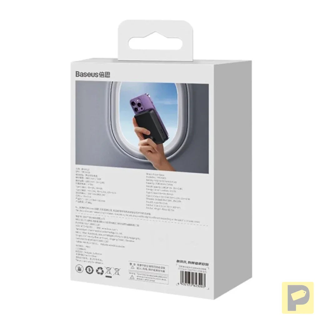 Powerbank Baseus Magnetic Mini 20000mAh, USB-C 20W MagSafe (black)