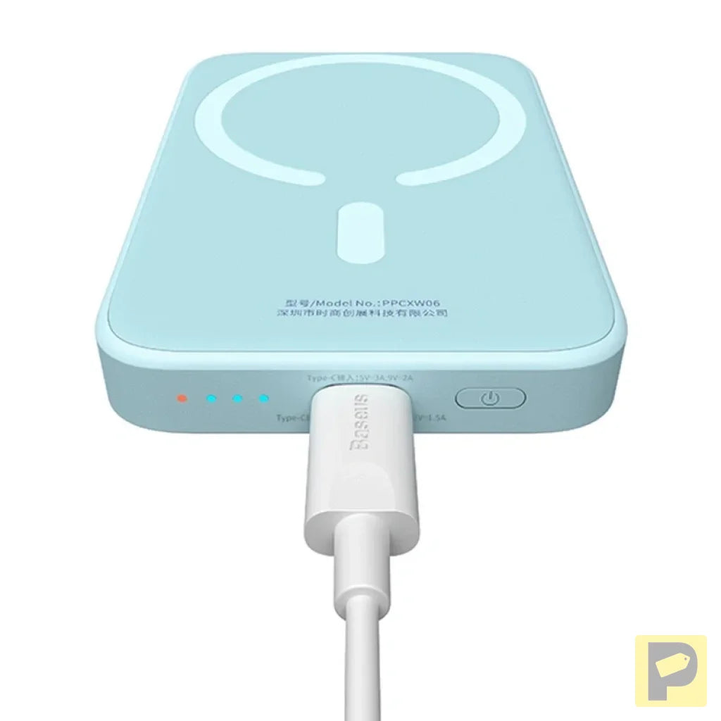 Powerbank Baseus Magnetic Mini 6000mAh, USB-C 20W MagSafe (blue)