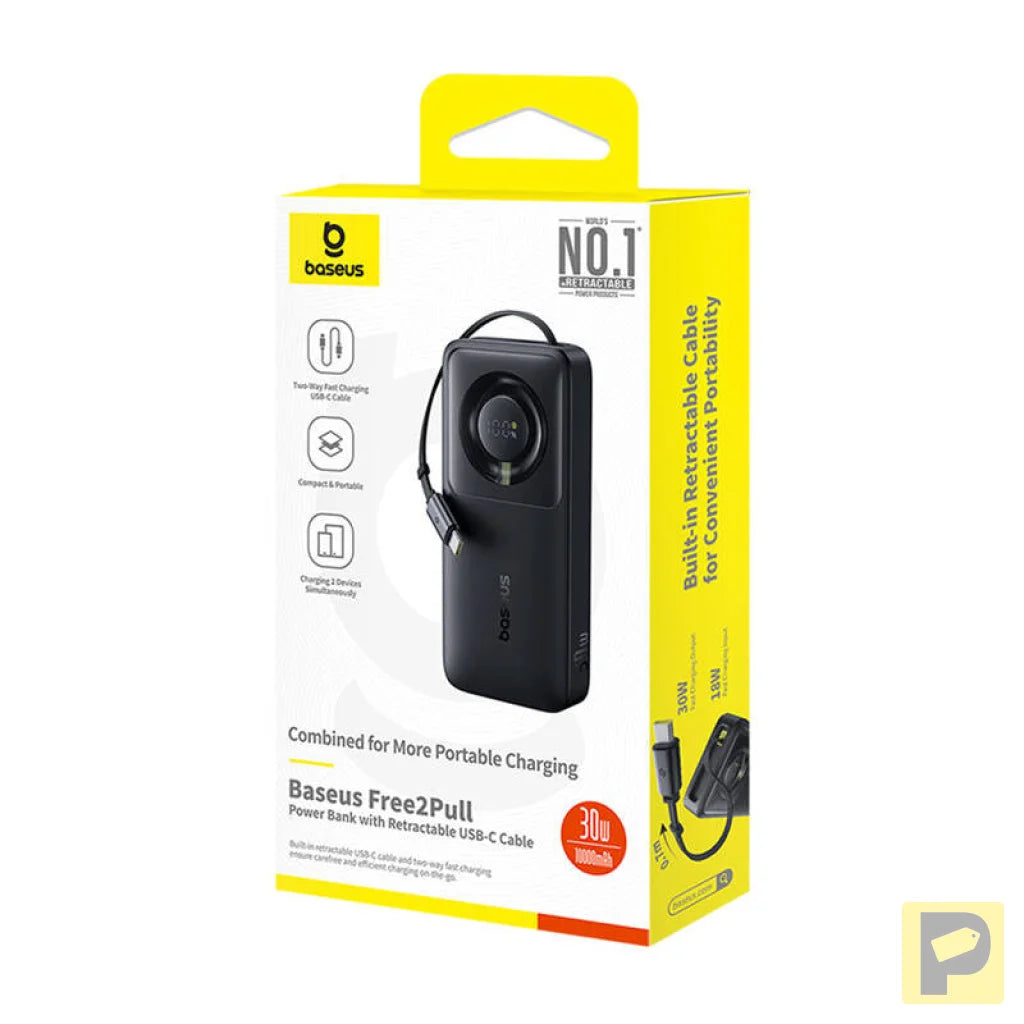 Powerbank Baseus OS Free2Pull 10000mAh 30W +cable (black)