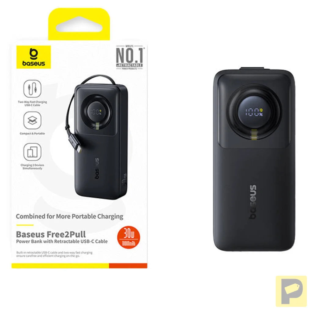 Powerbank Baseus OS Free2Pull 10000mAh 30W +cable (black)